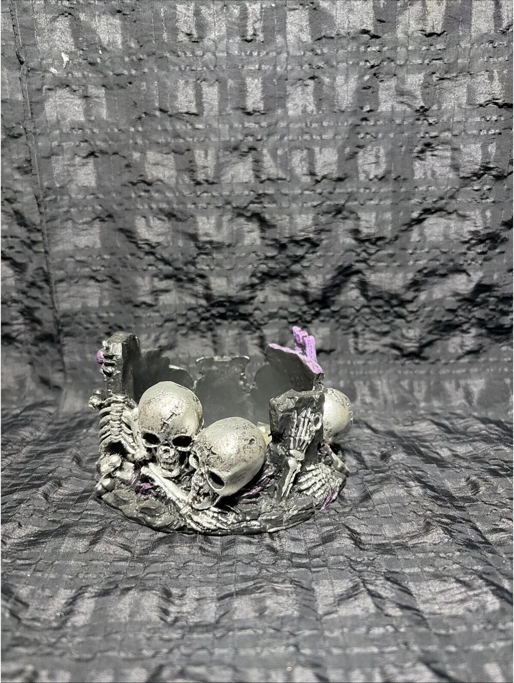 B&BW 3 Wick Candle Holder “ Skeleton Graveyard”